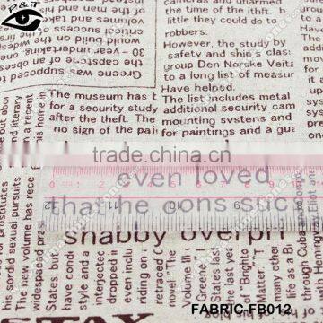 News Paper Printing Canvas Fabric Cotton/Linen Fabric Zakka Household Textile Cloth photo-2