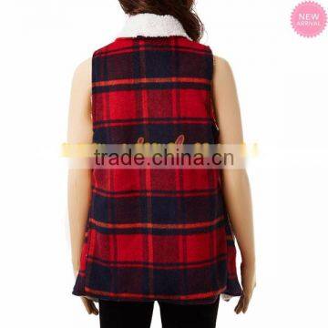 Stocks Wholesale Shearling Sueded Vest photo-3