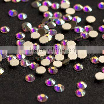 NHF 2058 CrystalAB Chaton Flat Back Glass Nail Rhinestones photo-3