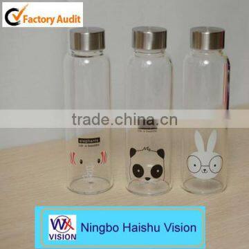 Cute Fashion Transparent Glasses Bottle Small Glass Bottle