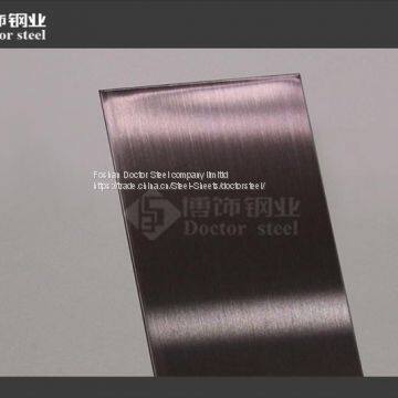 ASTM 316 dark brown HL stainless steel sheet with high quality