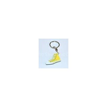 Custom yellow shoes soft pvc / Silicone rubber material keychain