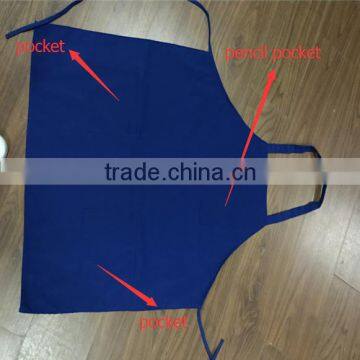 300d X12s spun polyester filament bib apron with tubular ties