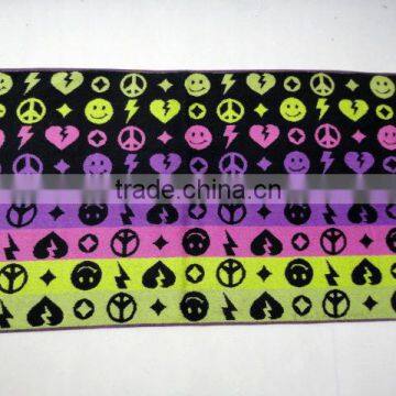 Cotton customized zipper pouch fitness towel