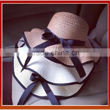 New Natural Stylish Wide Brim Straw Hat /Natural Crochet Straw Hats For Girls/Fashion Beach Cap Sun Hat Summer Straw Hat