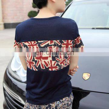Peijiaxin Fashion Design Casual Style Flag Montaged T Shirt With Wholesale Price photo-5