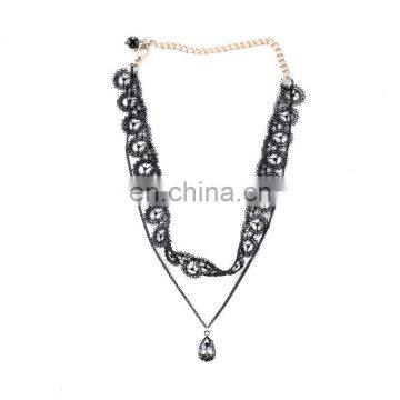 Fashion Chocker Necklaces Lace Choker Necklace With Chain photo-2