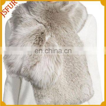 Double Face Genuine Fox Fur Women Neckerchief Cashmere Scarf