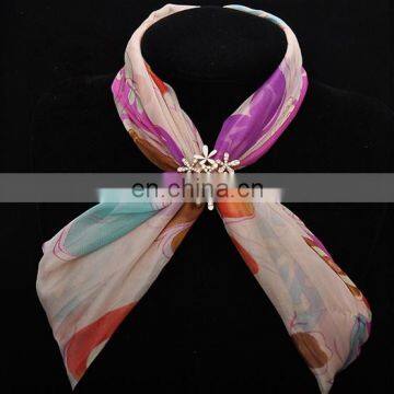 Fancy Charming Five-petaled Flower Three Ring Scarf Buckle