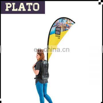 custom flying backpack feather banner with teardrop Banner