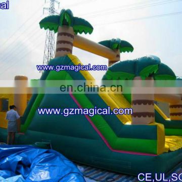 Green palm tree inflatable forest bouncer