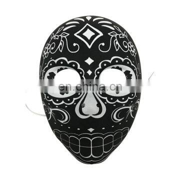 Black White EVA Mask Covered with Fabric for Halloween, Carnival and Party