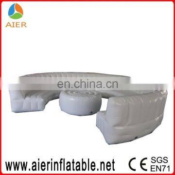 Aier inflatable sofa with led, inflatable table and safa