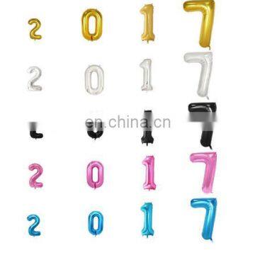 Birthday Wedding Party Supplies Decorations Helium Foil Digital Balloons Gold Silver Foil Number Balloons photo-3