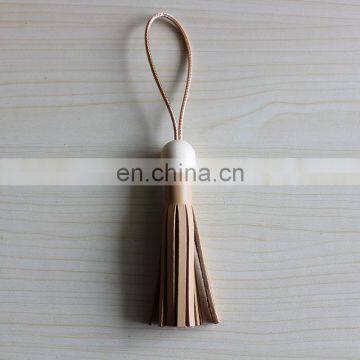 Genuine Leather Accessories Log Beads Pure Handmade Korean Wax Rope Pendant photo-5
