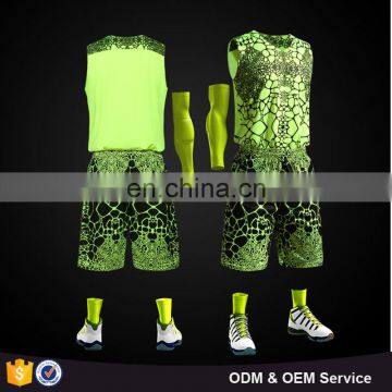 2016 boy green camo college team basketball uniform wholesale