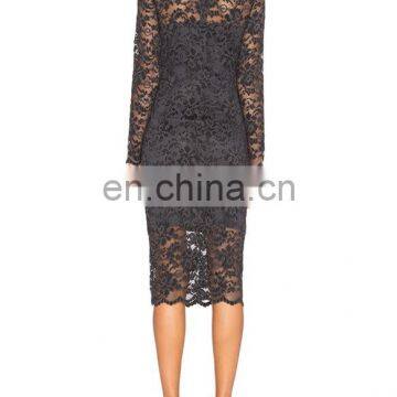 Two Pieces Bodycon Dress Newly Long Sleeve Lace Dress Lace Dresses Prom Women Dresses photo-4