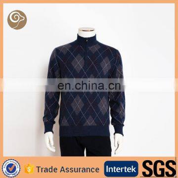 Stand collar knitting wool sweater men