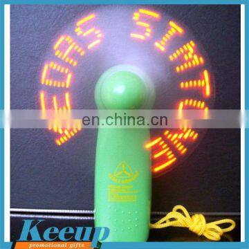 Popular Message LED mini fan protable pocket advertising fan