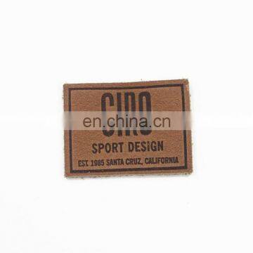 Fake leather clothing rubber patches leather label