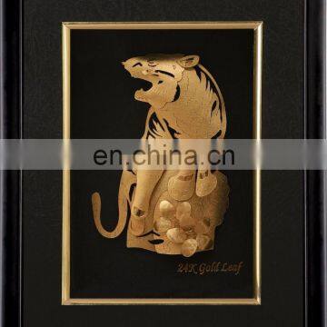 Best Qaulity 24K Gold 3D Tiger Model Foil Picture Frame