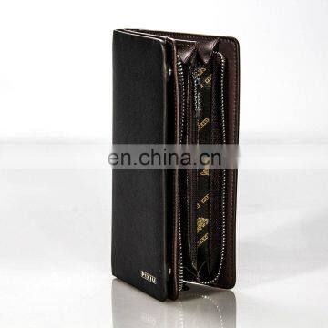 Popular Supplier Excellect Leather Zipper Business Man Long Wallet photo-5