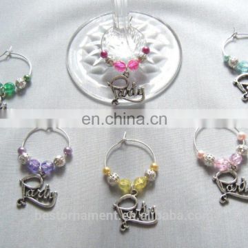 PARTY wine glass charms For dinner party gift idea