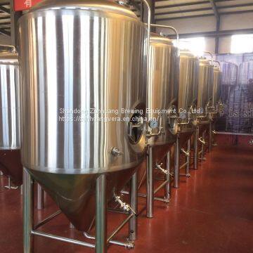500L Beer Brewing Equipment Conical Beer Fermentor With Cooling Jacket Beer Fermentation Tank