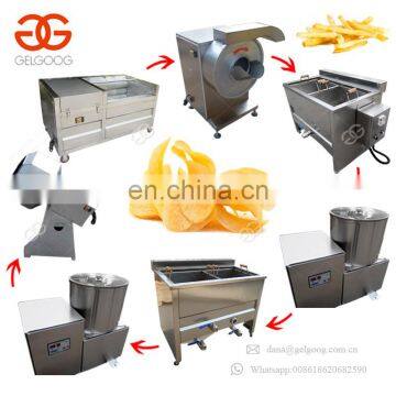 Factory Price Semi-Automatic Finger Chip French Fries Production Line Potato Chips Making Machine