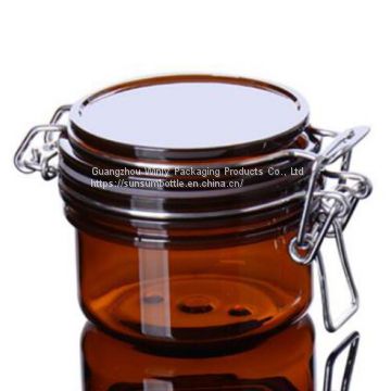 Wholsale 120ml Amber Plastic Glass Cream Jar for Facial Mask