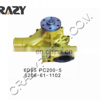 China supplier PC200-6 excavator parts 6D95 engine water pump 6209-61-1100 6206-61-1505