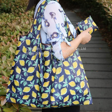 Reusable Heavy Duty Shopping Bags Fits in Pocket for Foods Groceries photo-5