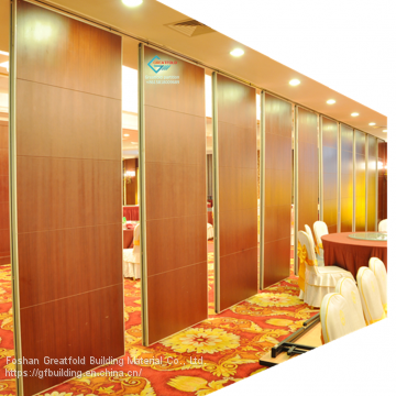 Hanging style wood melamine board  Operate partition walls folding type foldable hotel walls room partitions soundproof acoustic dividing wall