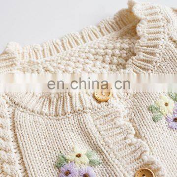 2020 Spring Girls' Jacket Embroidered Flowers Kids Coats Childrenswear Wholesale photo-3