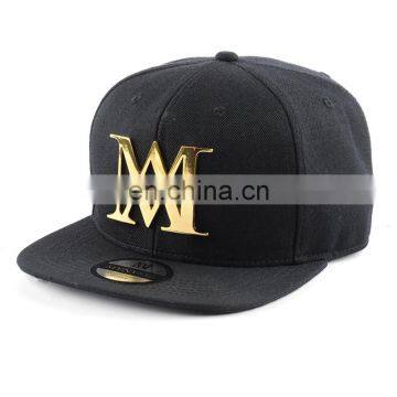 Flat Brim Metal Plate Snapback Caps, Custom Hats Men