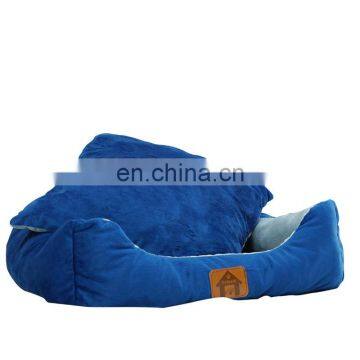 Custom Brand Logo FBA Service Luxury Pet Couch Dog Beds With Pillow photo-2