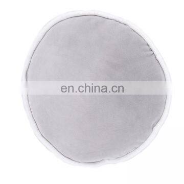 Cheap Wholesale Grey Plush Decoration Pillows Round Cake Stuffed Chair Pad Round Car Seat Cushion Pillow photo-5