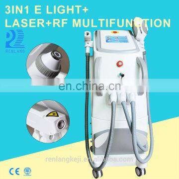 Hot sale beauty salon equipment hair removal medical machine with E-light hair removal tattoo removal and RF functions