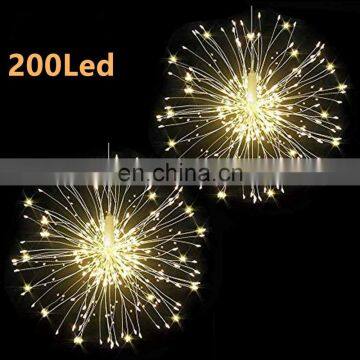 200 LED Copper Wire Firework Lights,Battery Operated Starburst Light With Remote,8 Modes String Fairy Lights photo-5