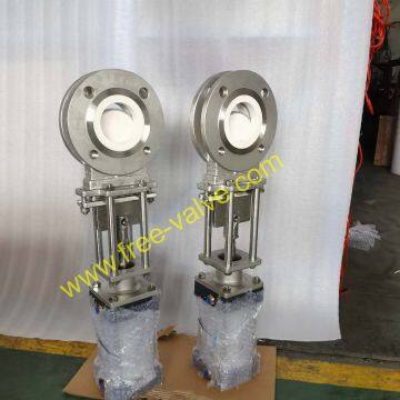 Stainless Steel Pneumatic Ceramic lined Knife Gate Valve