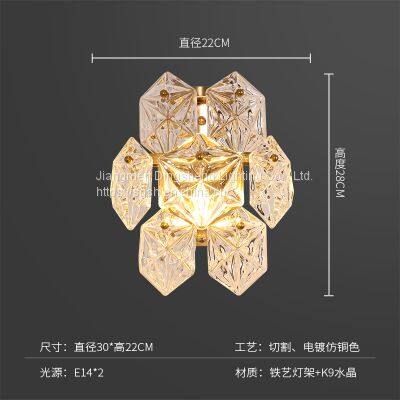 Crystal LED Wall Lamp Light Wall Lamp Nordic Postmodern Crystal Wall Lamp Bedroom Bedside Stair Lamp Wall Lamp Crystal photo-4