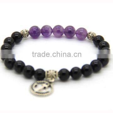 HTB093 2016 fashion new popular men stone beads bracelet men stone bracelet