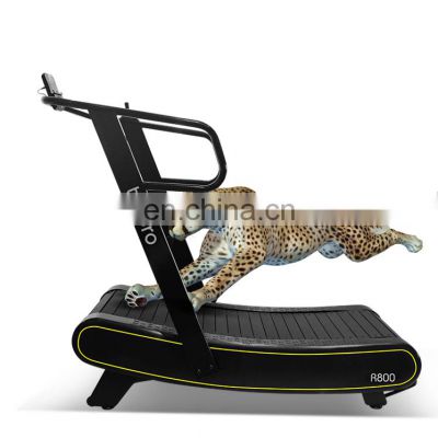 non-motorized self-powered home fitness commercial use body strong Curved treadmill & air runner running machine gym equipment