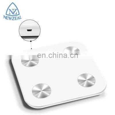 Smart USB Rechargeable Weight Electronic Digital Blue Tooth Fat Weighing Health Body Analysis Scale 180Kg