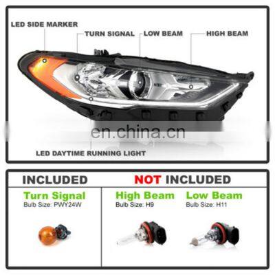 Car Headlight Super Bright Headlamp For Ford Fusion 2017 - 2019 photo-4
