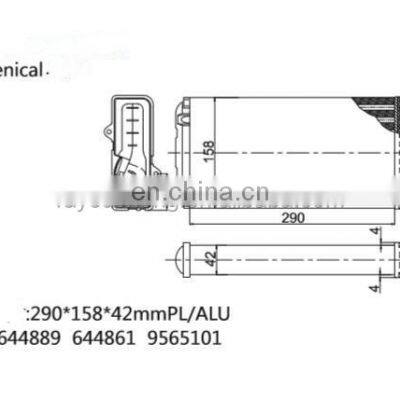 High Performance Heater Core Heater Exchanger for CITROEN XM Estate (Y4) 2.1 TD 12V 1994-2000 OEM STC3261 9565101 644889 photo-2
