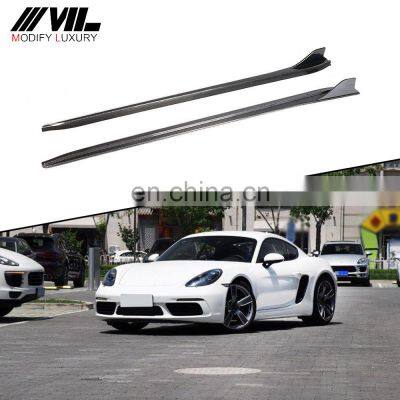 Carbon Fiber Side Skirts for Porsche 718 Boxster 718 Cayman 2016-2019