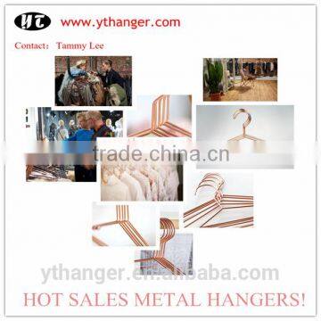 YT High quality copper metal hanger wire clothes hanger for display