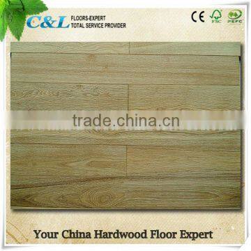 China Factory Made Wire Brushed White Oak Wood Flooring With Good Price