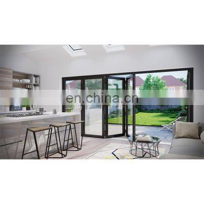 Aluminum Security Grill Bi Fold Folding Glass Doors